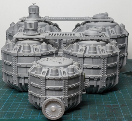 grande combustible tanques juego wh40k terreno wargaming necromunda matar equipo modular martillo guerra mesa 3d print model - Mito3D