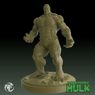 büyük yeşil insan Hulk hayret şekil heykel Sanat 3d print model - Mito3D