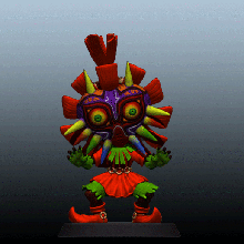 grande testa di bambola skull kid majora mask gioco cranio la maschera zelda 3d print model - Mito3D