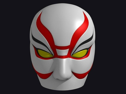 big hero 6 yokai mask callaghan cosplay disney marvel villain costume 3d print model - Mito3D