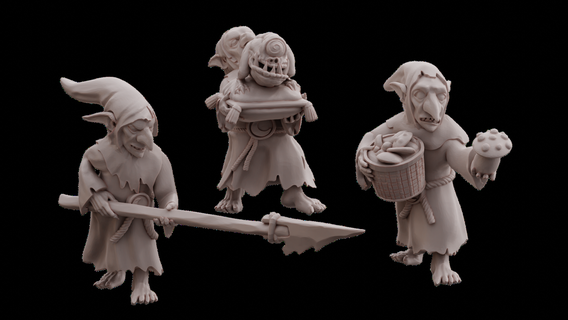 big mouth club october - hail hypnomouth Game monster goblin squig hopper warhammer miniature 3d print model - Mito3D
