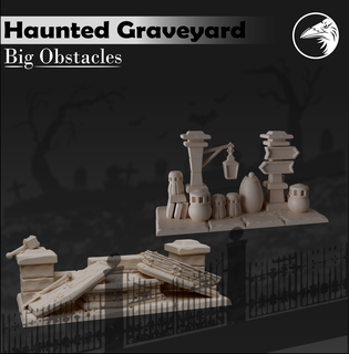 obstáculos assombrada cemitério terreno diorama obstáculo cementário miniatur minis jogo guerra grito fantasia 3d print model - Mito3D