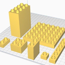 big pack 104 blocos compatível com lego duplo jogo bloco tijolo pequena imprimir impressão 3d grande cubo 3d print model - Mito3D