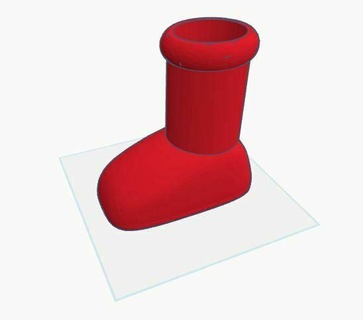grande rojo bota 3d print model - Mito3D