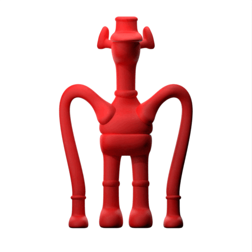 big red boots boy mschf design shoe character art toy nft 3dprint printinplace 3D print model - Mito3D