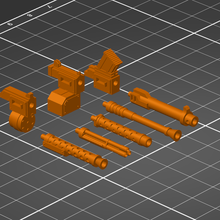 grande disparar pistola modular receptor barril paquete naranja perro ork shoota tocones 28mm 40k martillo guerra miniaturas 40000 ciencia fi 3d print model - Mito3D