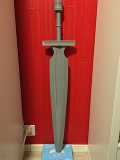 grande espada completo Talla apuntalar espada fantasía usable completo Talla 3d print model - Mito3D
