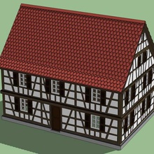 big timbered house game tabletop ground building 3d print model - Mito3D