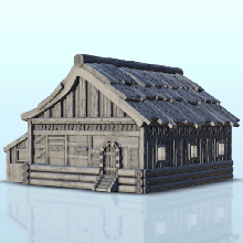 big traditional house 2 - medieval flames war bolt action saga dba age sigmar warhammer architecture modern empire thumbnails building scenery wargame figures game land games accessories 3d print model - Mito3D