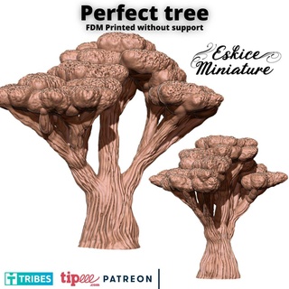 big tree supports - 28mm small schleich figurine scenery wargame medfan forest 3d print model - Mito3D