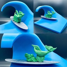 big-wave-surfen verschiedene Meer - Spielzeug surfen filrunner filamentone wekster mascot 3d print model - Mito3D