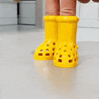 big yellow crocs boots mschf bigyellow red fanart fashion trendy cosplay 3d print model - Mito3D