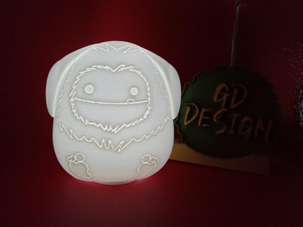 bigfoot squishmallow ornamento tavolo tealight 3d print model - Mito3D