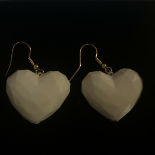 bibelot coeur joya corazón colgante pendiente arete mujer regalo 3D print model - Mito3D