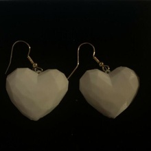 bijou coeur jewel heart pendant earring woman gift 3d print model - Mito3D
