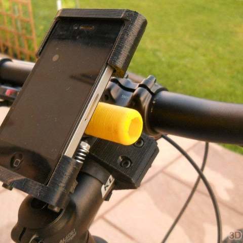 bike iphone 4 4s holder gadget mount 3D print model - Mito3D
