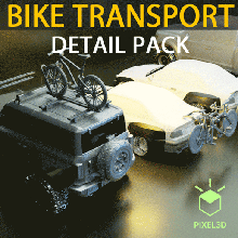 bike transport pack   scale car 1 24 scale revell bike bicycle rc racing bike mountain bike miniature diorama roof rack
