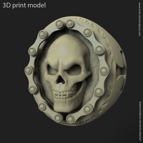 motociclista crânio vol2 ring jewelry rings mechanical silver racer rider harley motorcycle gothic gangster ornament steel iron stylized corrente de bicicleta 3D print model - Mito3D