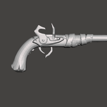 bilge rat pistol 3d model game sea thieves flintlock 3d print model - Mito3D