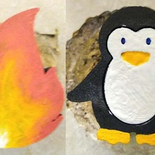 bilingue quente banho de água fria botões penguin fogo lidar poderia usado pia a casa 3d print model - Mito3D