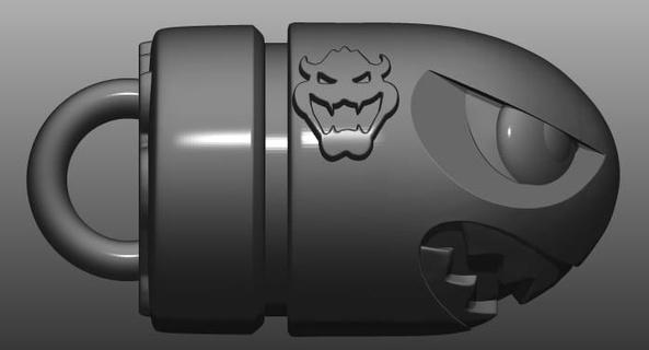 bala Bownser portachaves factura Super Mario marios bros mundo mario pingente chaveiro nintendo marioluigi princesa 3d print model - Mito3D