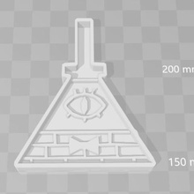 bill cypher gravity falls cookie cutter home cookiecutter mold biscuit gravityfalls billcypher billclave 3d print model - Mito3D