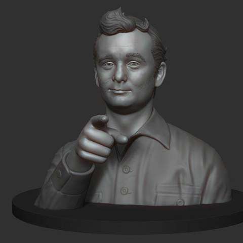 bill murray a arte esculturas 3D print model - Mito3D