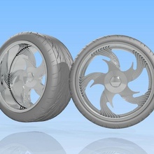 tarugo especialidades gs58 roda borda pneu personalizadas 90s rua caminhões vau chevy esquiva escala 1 25 24 18 12 10 3d print model - Mito3D