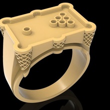 billar anillo de la joyería impresión 3d modelo joya triángulo oro plata el diamante imprimible minimalismo sterling gem compromiso engagem boda se sentía colgantes los anillos 3d print model - Mito3D