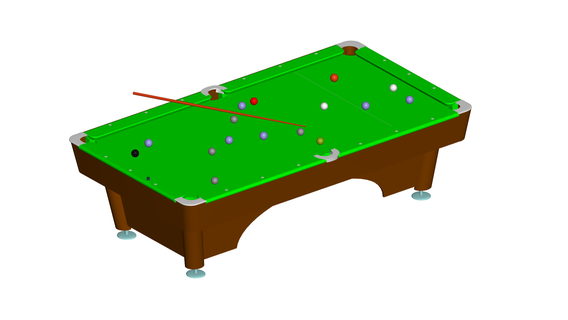 Billard Tabelle Sport abspielen Ball 3d print model - Mito3D