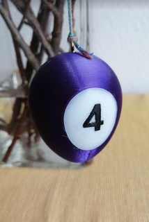 billiardegg - full 4er easter egg hang billiards stufffei 8s gift player decoration decorations ei ball 3d print model - Mito3D