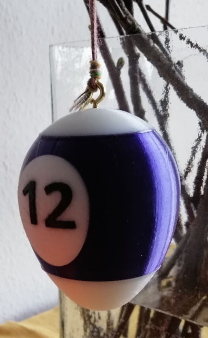 huevo billar medio 12s Pascua Resurrección colgar cosasfei 8s regalo jugador decoración decoraciones ei pelota 3D print model - Mito3D