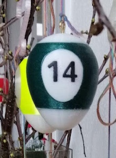 billiardegg - half 14er easter egg hang billiards stufffei 8s gift player decoration decorations ei ball 3d print model - Mito3D