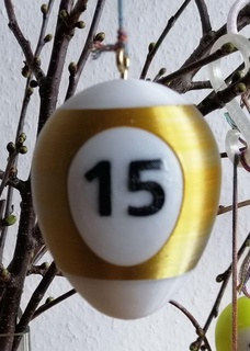 billiardegg - half 15s easter egg hang billiards stufffei 8s gift player decoration decorations ei ball 3d print model - Mito3D