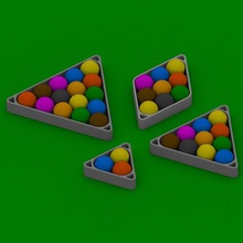 bilhar rack jogo triângulo esportes 3d print model - Mito3D
