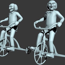 porra marioneta rompecabezas muñeca Kramer triciclo horror película juego 3d print model - Mito3D