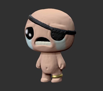 binding isaac - default cain video game isaac binding isaac binding isaac video game rogue like tabletop game figure bible demon child rogue mom toy simple cain lucky foot lucky  3d print model - Mito3D