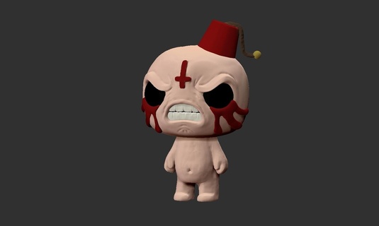 binding isaac - default judas book belial version video game rogue like tabletop figure bible demon child mom toy simple 3d print model - Mito3D