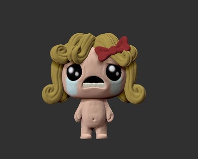 binding isaac - default maggy magdalene isaac isaac binding isaac binding isaac video game rogue like tabletop game figure bible demon child rogue mom toy simple maggy magdalene heart healer  3d print model - Mito3D