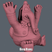 bong kolay baskı bing desteği yok sanat supportless heykel model içeri dışarı şekil disney pixar luifer çizgi film animasyon 3d print model - Mito3D