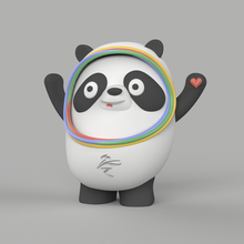 bing dwen Panda mascotte Pékin hiver olympique Jeux 2022 3d print model - Mito3D
