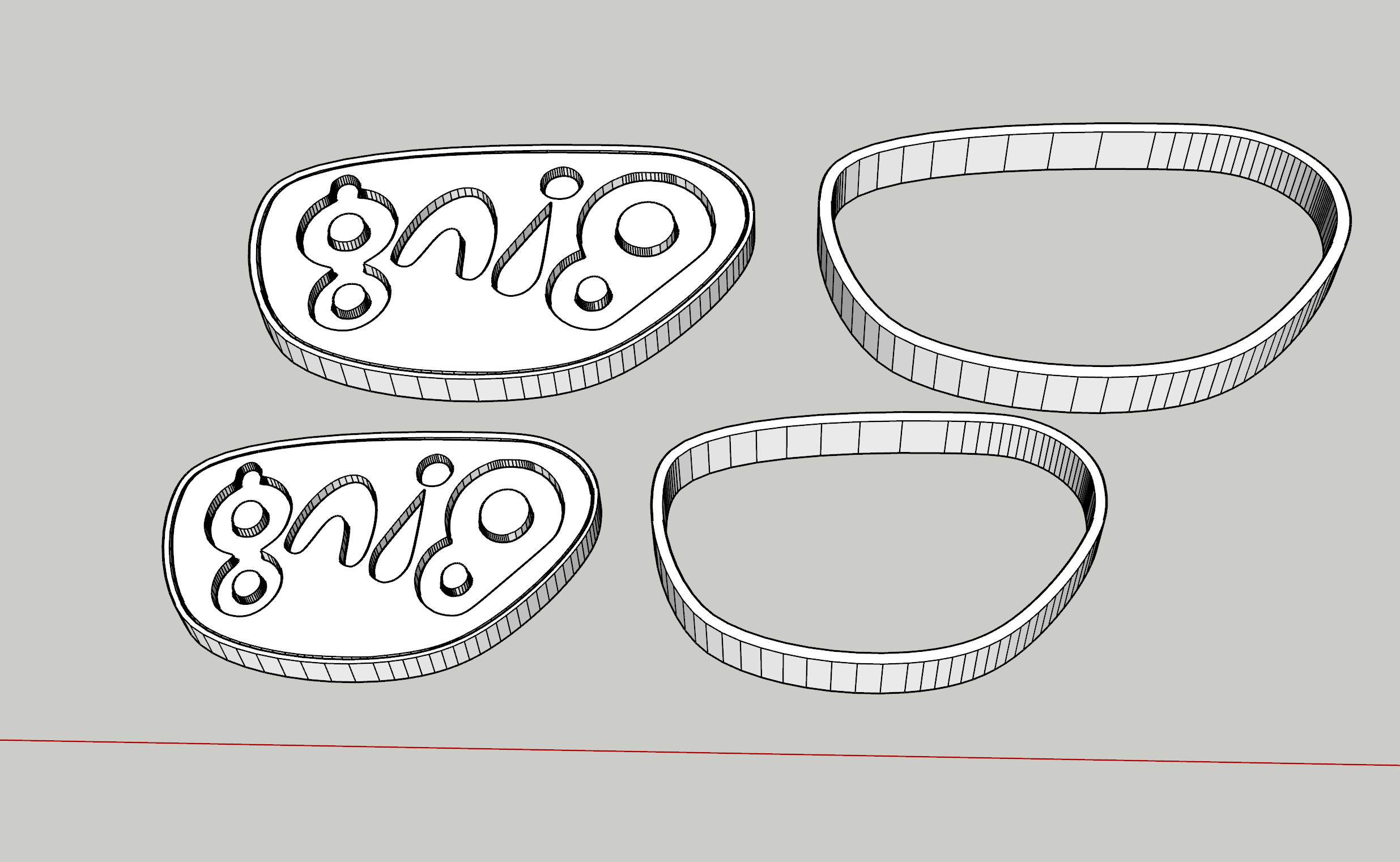 bing lettering logo cookie cutter cake design decotaion party funny baby boy girl Various 3D print model - Mito3D