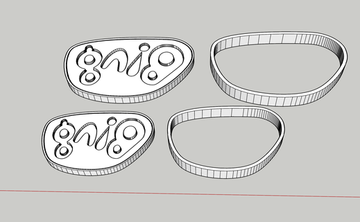 bing lettering logo cookie cutter cake design decotaion party funny baby boy girl Various 3d print model - Mito3D