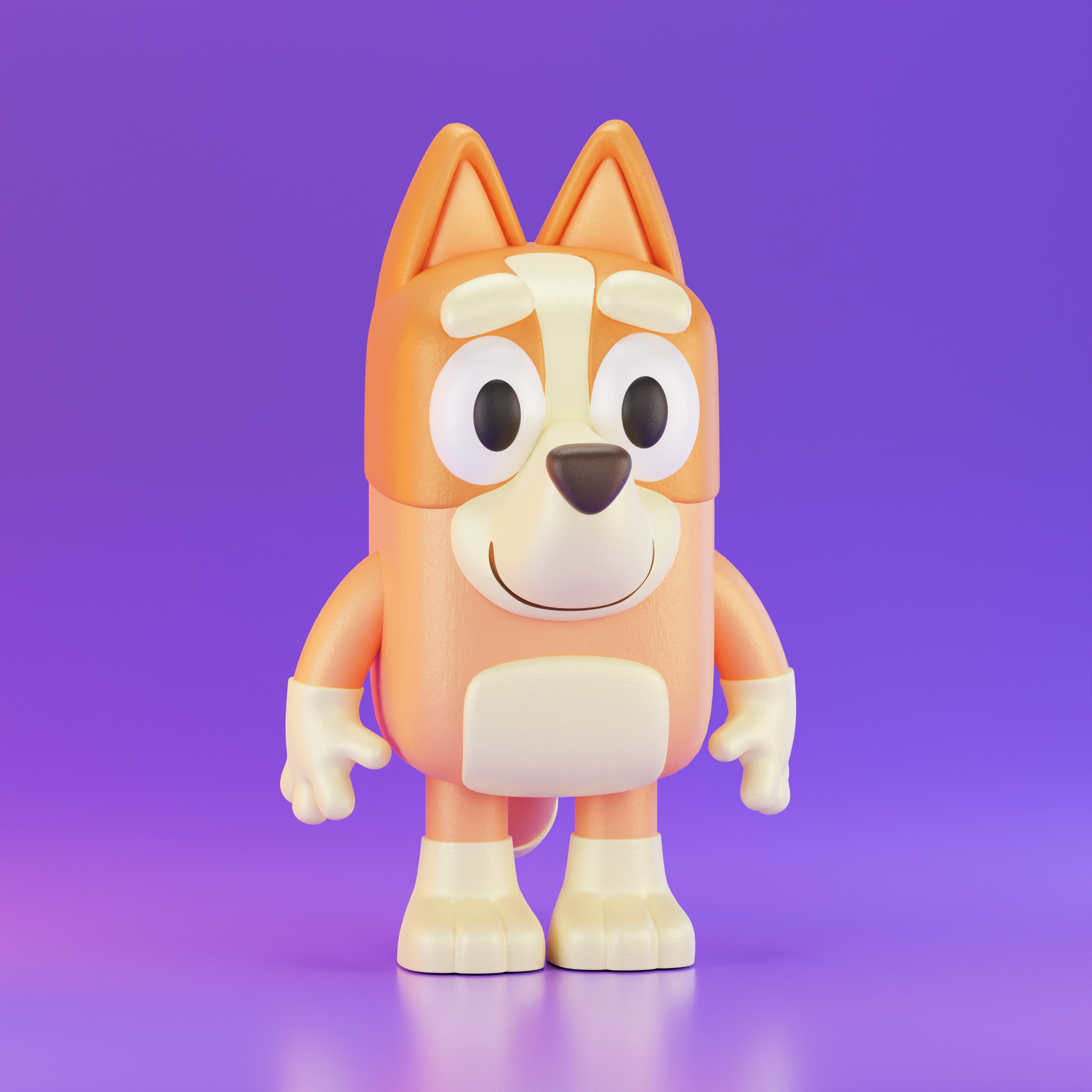 Bingo bluey 39 s irmã azulado azul cão Disney figura brinquedo arte decoração casa brinquedos família personagens desenhos conceitos 3D print model - Mito3D