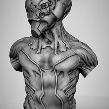 bio morph bust game scifi wargame toy 3d print model - Mito3D