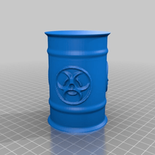 bio barril de resíduos risco biológico a arte modelos 3d print model - Mito3D