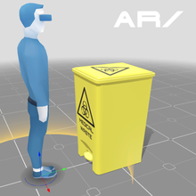 bio-Abfalleimer verschiedene Krankenhaus Krankenschwester Abfall Entsorgung bin Arzt die medizinische Spiel 3d print model - Mito3D