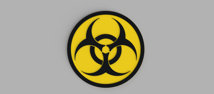 biohazard - biohazard biohazard wall picture logo Art  3d print model - Mito3D