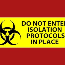 biohazard do not enter isolation protocols place sign art signs logos signa refrigerator magnet fridge 3d print model - Mito3D
