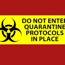 biohazard do not enter quarantine protocols place sign art fridge magnet refrigerator signage signs logos 3d print model - Mito3D